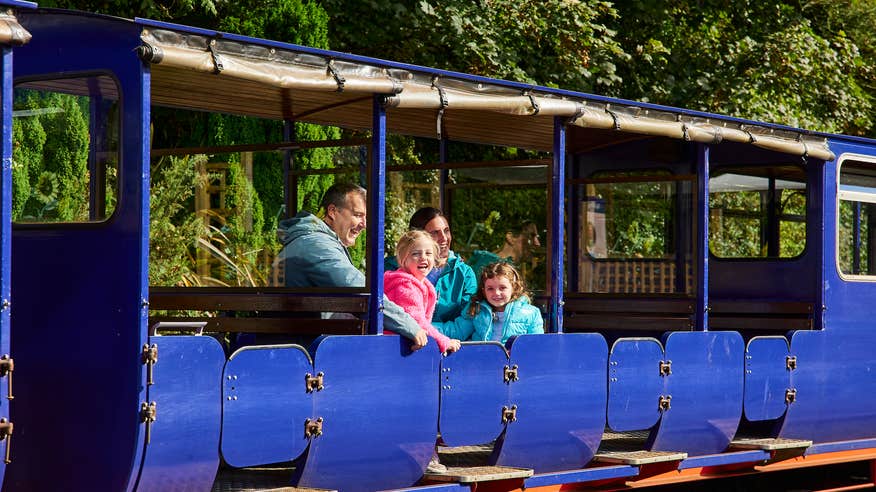 A family on a train on the Waterford Suir Valley Railway, Co Waterford