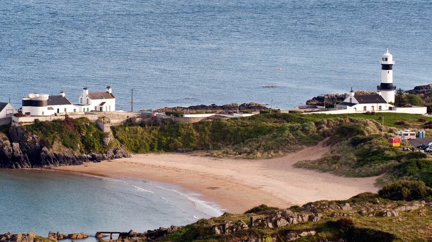 Aerial view of Stroove Lighthouse in Co Donegal